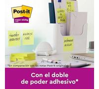 Post-It R330-SSCY-VP20 Blocs Adhesivos Super Sticky 76x76mm Amarillo 18+6 Bloques 90 Hojas