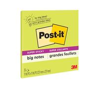 Post-it Super Sticky Big Notes, 30 hojas por almohadilla, 11 pulgadas x 31 pulgadas, notas adhesivas, 1 almohadilla (BN11G)