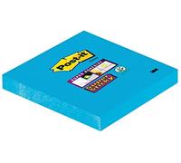 Post-it Super Sticky Notas, azules, 76 mm x 76 mm, 90 hojas/bloc, 6 bloc/paquete