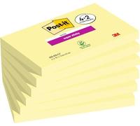 Post-it Super Sticky Notas, Canary Yellow, 4 Blocs + 2 GRATIS, 76 mm x 127 mm, 90 Hojas/Bloc - Notas Extra Adhesivas para Listas de Tareas y Recordatorios