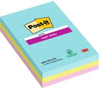 Bloc De Notas Adhesivas Quita Y Pon Post-It Super Sticky Cosmic Rayado 90 Hojas 101X152 Mm Paquete De 3 Unidades