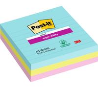 Post-It Super Sticky Notas Grandes, Colección Cosmic, Con Líneas, 101 mm x 101 m