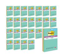 Post-it Super Sticky Notes 4645-3SSAN, 4 x 6 pulgadas (101 mm x 152 mm), colección Supernova Neons, forrado, 3 blocs por paquete - (paquete de 24)