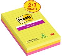 Post-it super sticky pack de 3 blocs de 75 notas adhesivas reposiciona