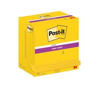 Post-it Z-Notas Super Sticky, Paquete de 12 Blocs, 90 Hojas por Bloc, 76 mm x 127 mm, Color Amarillo Ultra - Notas Extra Adhesivas para Listas de Tareas y Recordatorios