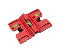 Post Level, Folding Adjustable Leveler, Foldable Level with Elastic Loop and 3 Vials for Pipe Post Beam Building Construction Hands-Free Work