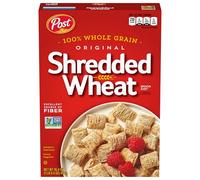 Post Original trigo rallado, grano entero, sin OMG, cereales de desayuno saludable para el corazón, caja, 16.5 onzas (paquete de 6)