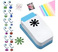 Postage Shape Punch, 1X0.8inch Rectangular Postage Stamp Punch, Square Hole Punchs, for Cardboard Scrapbook Postage Envelope Labels Wrapping Card Making Crafting (chrysanthemum)