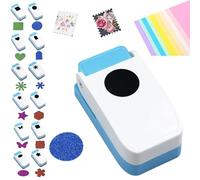 Postage Shape Punch, 1X0.8inch Rectangular Postage Stamp Punch, Square Hole Punchs, for Cardboard Scrapbook Postage Envelope Labels Wrapping Card Making Crafting (circle)