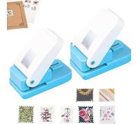 Postage Stamp Punch, Rectangular Postage Stamp Shape Craft Hole Punches for Paper Crafting Scrapbooking DIY Card Making Arts Crafts Supplies (2 silver)