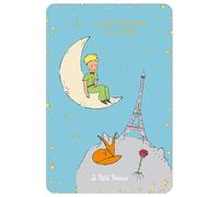 Postal Kiub El Principito sentado en la luna y Torre Eiffel (10x15cm)