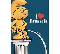 Postal Los Pitufos, I Love Brussels (10x15cm)