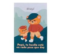 Mr. Wonderful Postal Día del Padre - Papá, tu Huella Está en Cada Paso que Doy - Postal 3D con Patitas de Oso