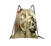 Postal Vintage De Una Pareja Francesa Enamorada Hombres Mujer Saco De Deporte Gracioso Mochila Con Cordón Cómodo Gym Sack Para Gimnasio Escolar Deporte
