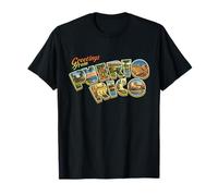 Postal Vintage Saludos Desde Puerto Rico Camiseta