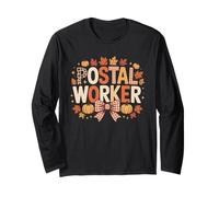 Postal Worker Fall Autumn Harvest Mail Carrier Vibes Manga Larga