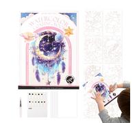 Postales ad , juego de acuarelas de bolsillo | Kit de viaje con paleta y pincel - Kit de pintura en miniatura para principiantes plegable, suministros de arte para estudiantes adultos pintores