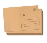 Postales en blanco Sweetzer & Orange para enviar por correo. Juego de 60 hojas Kraft de 4x6 con mensajes lisos, sin escribir, para enviar por cor