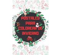 Postales Para Colorear De Invierno: Regalo Perfecto Para Adultos Niñas Postal Navidad Familia Vintage Hecho a Mano