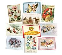 Postales victorianas - Juego de 10 tarjetas navideñas, divertidas, únicas