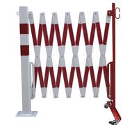 Poste barrera con rejas de pantógrafo CrashStop, tubo cuadrado, 70 x 70 mm, para atornillar