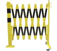 Poste barrera con rejas de pantógrafo CrashStop, tubo cuadrado, 70 x 70 mm, para atornillar