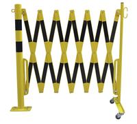 Poste barrera con rejas de pantógrafo CrashStop, tubo redondo, Ø 60 mm, para atornillar