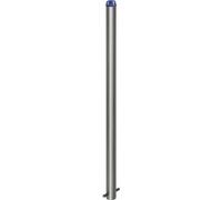 Poste barrera de acero inoxidable con cabezal de cadena, para encementar de forma fija