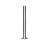 Poste barrera de acero inoxidable con cabezal plano, placa base para atornillar