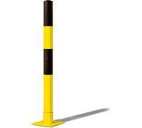 Poste barrera de tubo de acero, flexible Moravia, Ø 76 mm, para encementar
