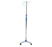 Poste con Ruedas, Postes de Soporte de Acero Inoxidable Soporte de InfusióN de Altura Ajustable Soporte de Bolsa con 2 Ganchos para Hospital y Hogar