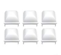 Poste cuadrado blanco para postes huecos de 1.5 pulgadas, cubiertas de plástico PP para cubiertas de piscina sobre el suelo, se adapta a modelos de kayak JW Esther Williams (6 piezas)