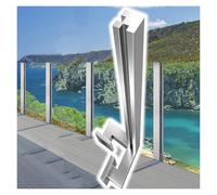 Poste de abrazadera de vidrio de acero inoxidable de 85 a 125 cm, soporte de barandilla de vidrio para vidrio templado, montaje lateral para terrazas y patios, poste final de balaustrada al aire libre