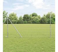 Poste de acero galvanizado de 25 x 1,4 m, diseño rectangular para jardín y patio, construcción de acero resistente con superficie resistente a la corrosión, resistente a la intemperie y duradero