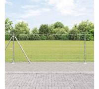 Poste de acero galvanizado de 50 x 1 m, diseño rectangular moderno para jardín y terraza, resistente a la corrosión y a la intemperie, fácil montaje para una delimitación estable en el