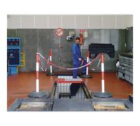 Poste de acero para cadenas Moravia, altura del poste sobre el suelo 1000 mm