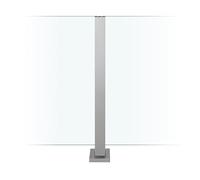 Poste de balaustrada de vidrio para exteriores con accesorios, moderna valla de barandilla de escalera para interiores y exteriores, para terraza, balcón, jardín, columna de barandilla de vidrio de 75