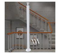 Poste de balaustre blanco ajustable con soporte de ángulo, eje redondo de hierro para barandilla de escalera para cubierta y escalera interior, perfecto para renovación y seguridad del hogar