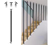 Poste de balaustre cuadrado ajustable para escalera, husillos de barandilla de metal con kit de montaje para aplicaciones de cubierta y loft