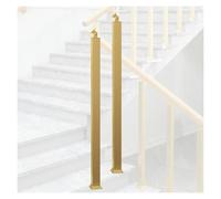 Poste de Balaustre de Hierro Forjado, Barandilla de escalera ajustable/postes/columnas de husillo cuadrado for plataforma de escalera, con kit de base de piso(2pc,50"/127cm)