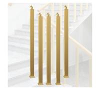 Poste de Balaustre de Hierro Forjado, Barandilla de escalera ajustable/postes/columnas de husillo cuadrado for plataforma de escalera, con kit de base de piso(5pc,55.1"/140cm)