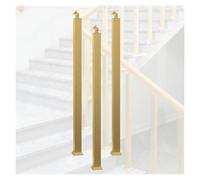 Poste de Balaustre de Hierro Forjado, Barandilla de escalera ajustable/postes/columnas de husillo cuadrado for plataforma de escalera, con kit de base de piso(3pc,33.5"/85cm)