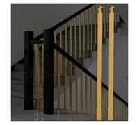 Poste de Balaustre de Hierro Forjado, Barandilla de escalera de metal con husillos cuadrados y soporte superior inclinable(2 Pcs,112cm/44.1in)