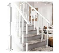 Poste de Balaustre de Hierro Forjado, Poste de barandilla de terraza ajustable, columna de barandilla con husillos huecos for escalera, jardín, loft y pasillo.(White,65cm(25 5/8"))