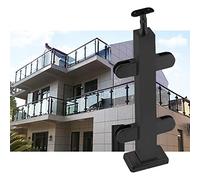 Poste De Balaustre De Vidrio Hd Para Terraza O Balcón Exterior, Ideal Para Decoración De Interiores, Patios, Porches, Escaleras, Hoteles, Etc., Con Conector Ajustable Y Base Resistente. Poste Central