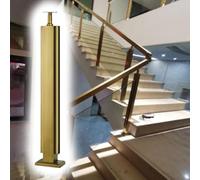 Poste de barandilla cuadrada de vidrio, soporte duradero para pasamanos de interior/exterior, escaleras y vallas, balaustrada fuerte para cubiertas, diseño moderno, resistente a la intemperie
