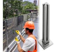 Poste De Barandilla De Barandilla De Acero Inoxidable, Kit De Barandilla De Aterrizaje De Cubierta Alta De Acero Inoxidable 304 60 80 100 120 Cm For Vidrio De 8-12 Mm(Silver Corner Post,95cm/37.4 in)