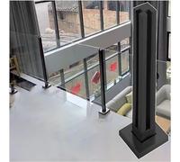 Poste de barandilla de escalera con ranuras para espiga, soporte de balaustre de vidrio negro resistente para vidrio de 10-12 mm de grosor, ideal para pasillo interior y escaleras de ático (poste de