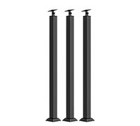 Poste de barandilla de Escalera Cuadrado de Metal para terraza Interior y Exterior, Columna Decorativa Moderna con balaustres y husillos, Piezas para Escalera (3 Piezas de 75 cm)