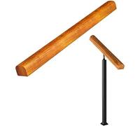 Poste de barandilla de metal de 8.2 pies, columna cuadrada de hierro para exteriores, balaustre y husillo, acabado negro, perfecto para terrazas y patios de seguridad